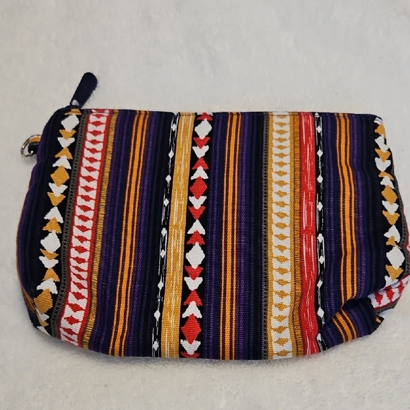 thirty-one Handbags - Purple and Red Geometric Cosmetic Bag with Zipper Closure